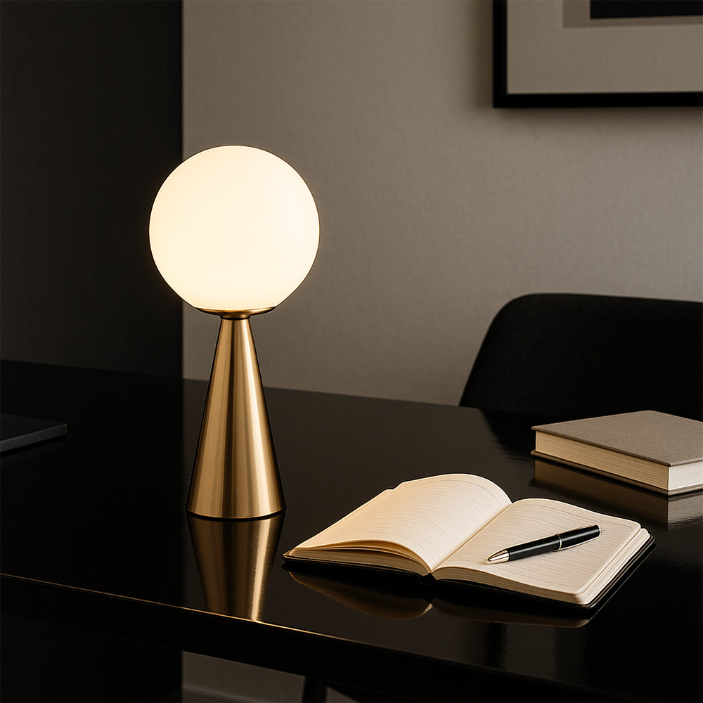 Tischlampe Glas Kugel | E14 | LED | Warmweiß