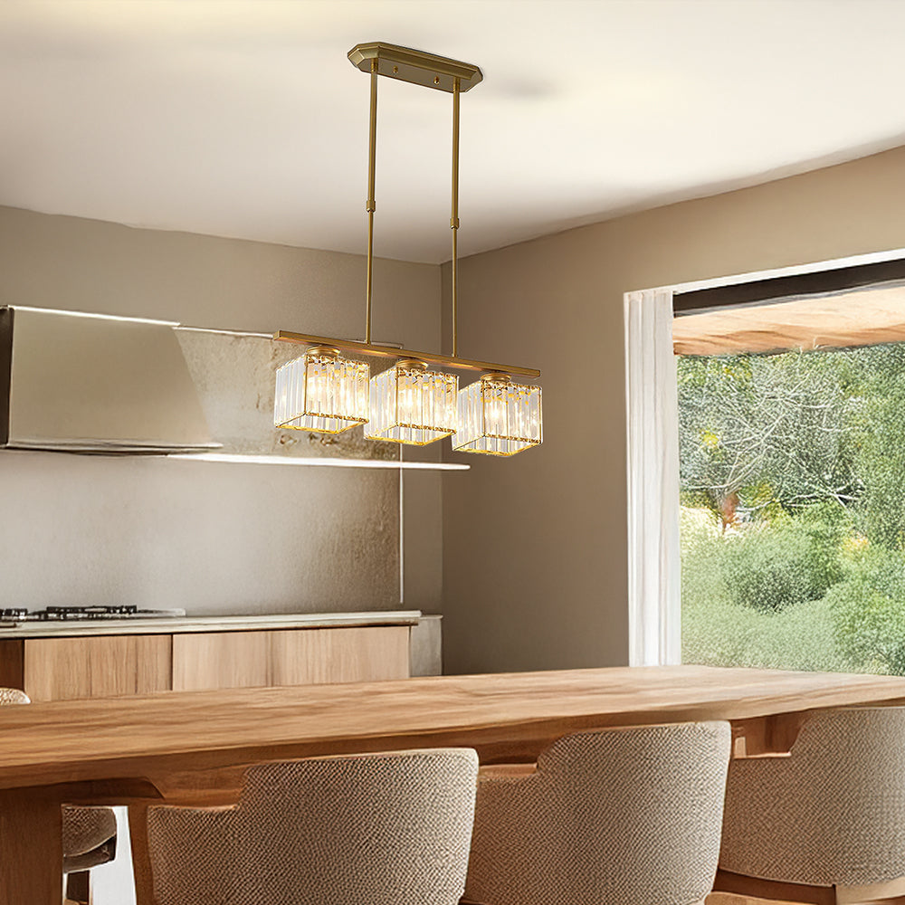 Pendelleuchte Kücheninsel | Glas & E27 | Mehrflammig | Modern