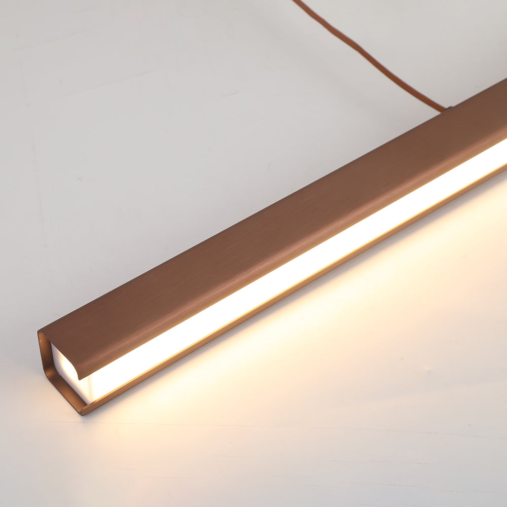 LED-Pendelleuchte | Linear & Modern | Schwarz/Braun | Esszimmer & Wohnzimmer