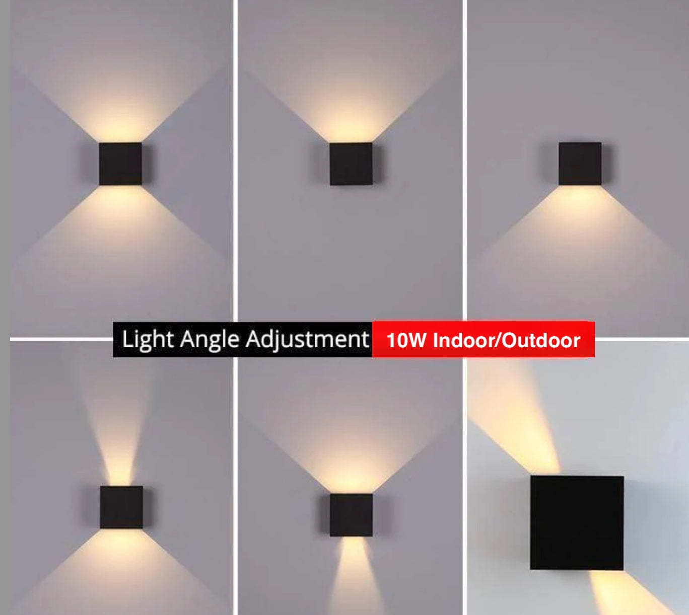 LED-Wandleuchte Aluminium | Wasserdicht | Verstellbarer Lichtstrahl | Modern