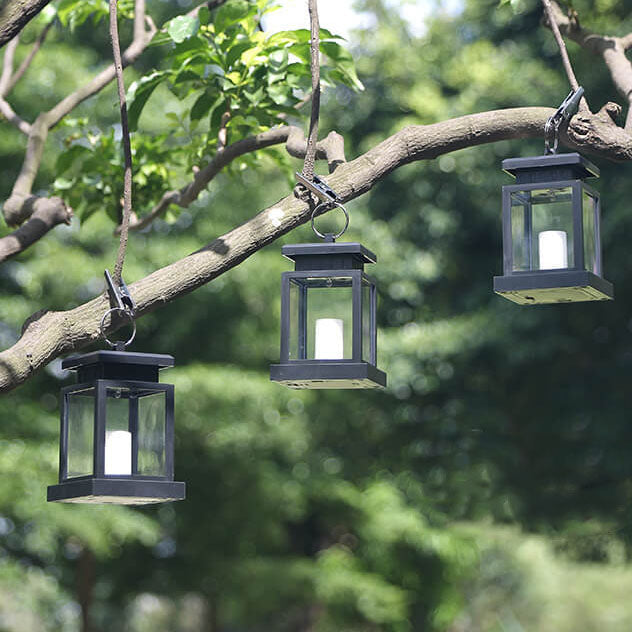 Solar-Hängelaterne Vintage | LED Kerzenlicht | IP44 | Garten & Terrasse