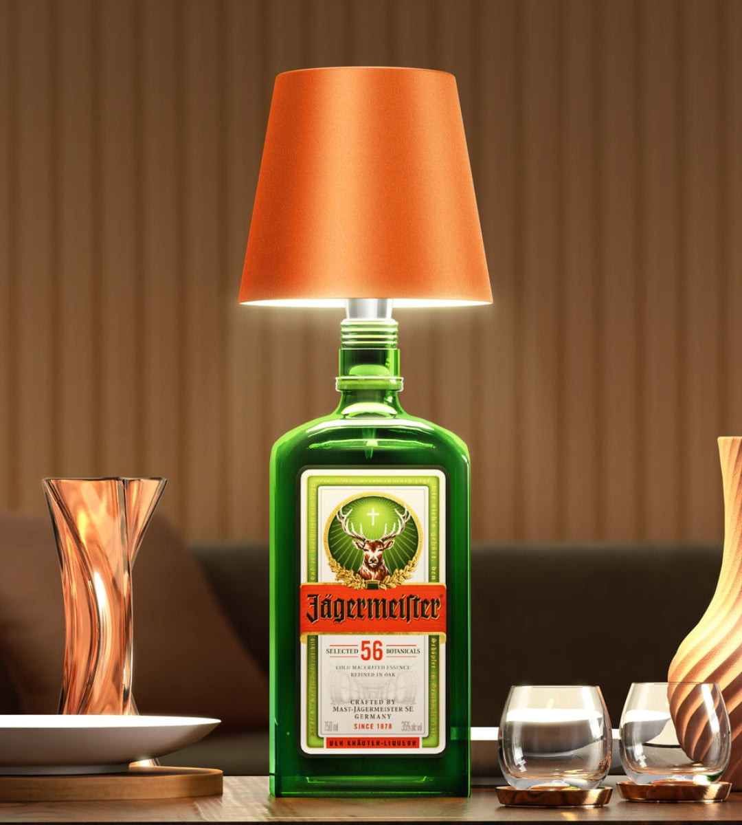 Design‑Lampe Flaschenform | Innen & Außen | LED Ambientelicht