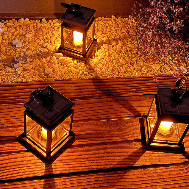 Solar-Hängelaterne Vintage | LED Kerzenlicht | IP44 | Garten & Terrasse