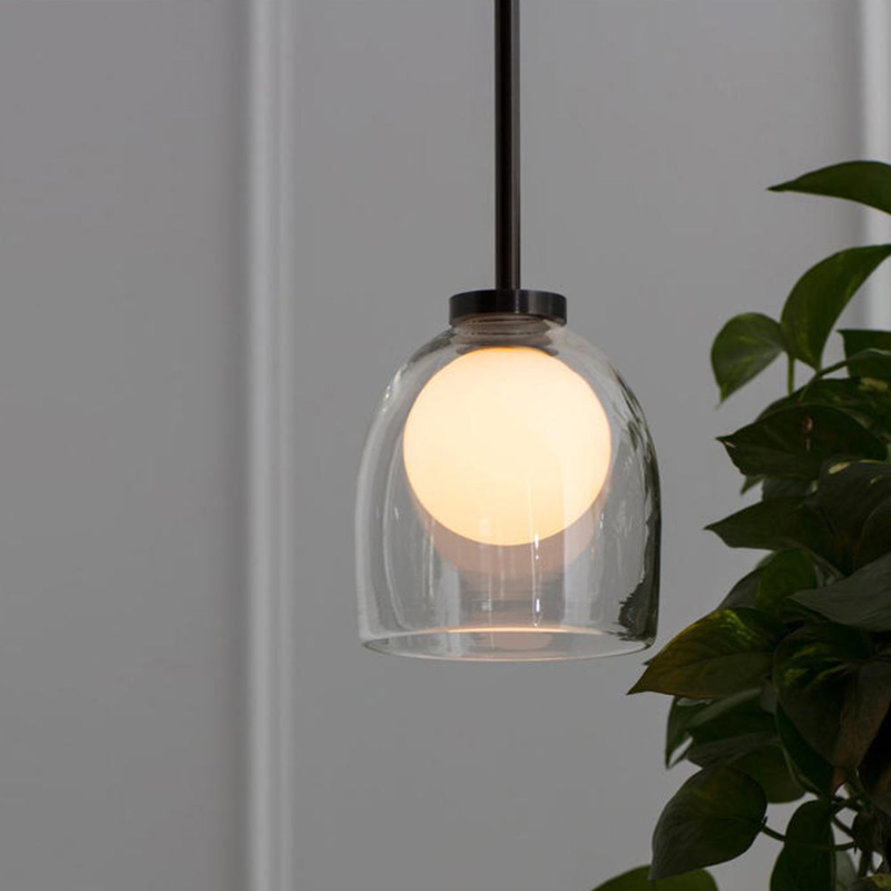 Glas-Pendelleuchte | Klarglas oder Rauchglas | G9 LED | Modernes Design