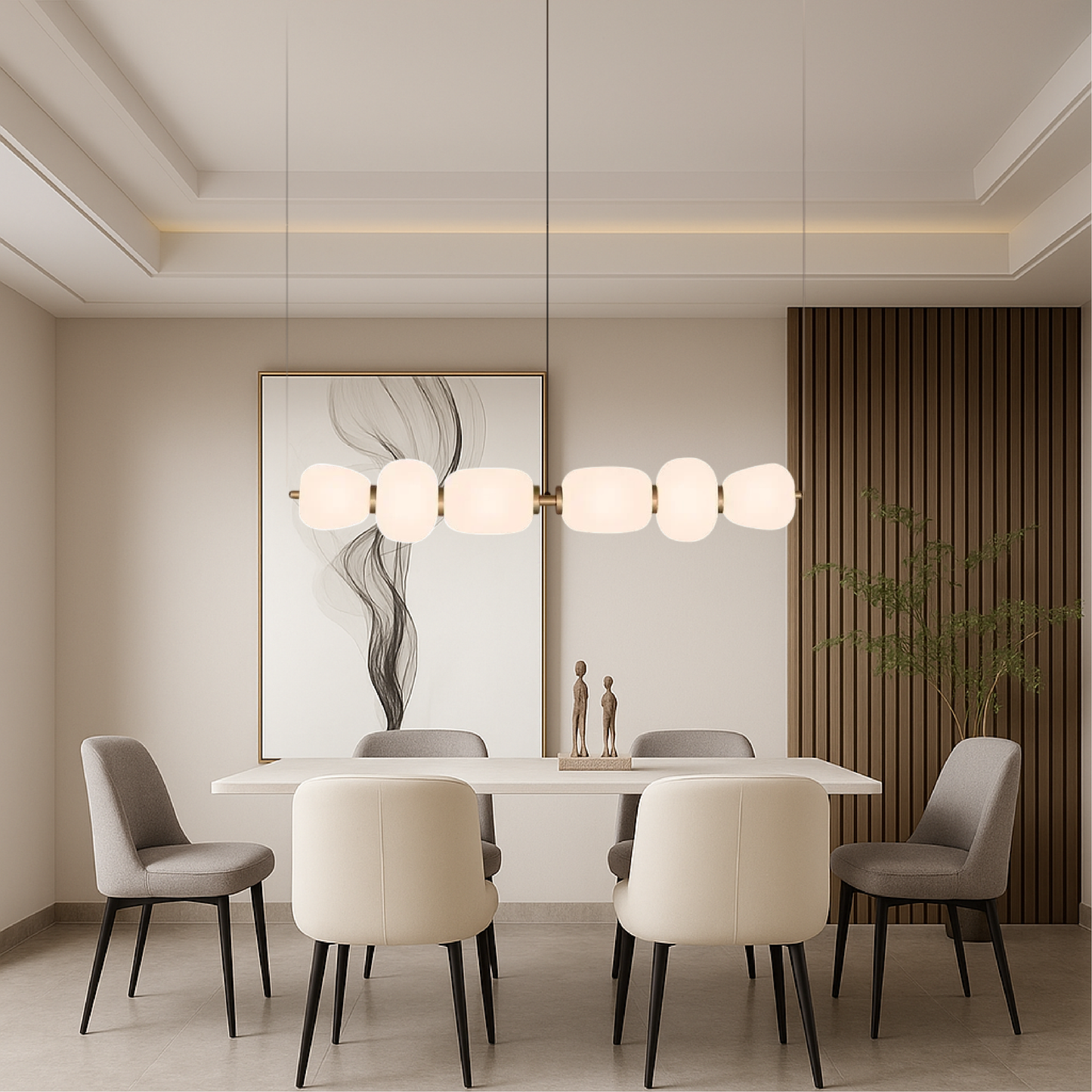 Pendelleuchte Weiß Minimalistisch | LED | Modern | Küche & Essbereich
