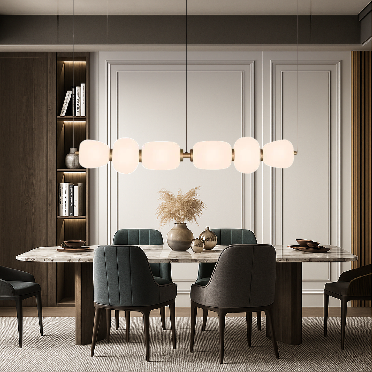 Pendelleuchte Weiß Minimalistisch | LED | Modern | Küche & Essbereich