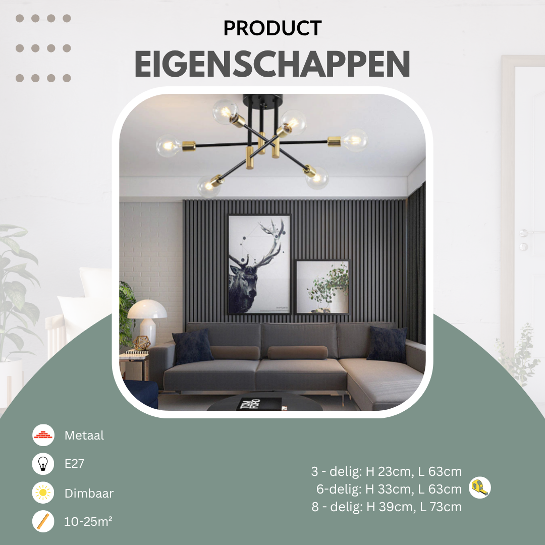 LED‑Deckenleuchte | Industrial Kreuzdesign | Schwarz | Wohnzimmer & Esszimmer