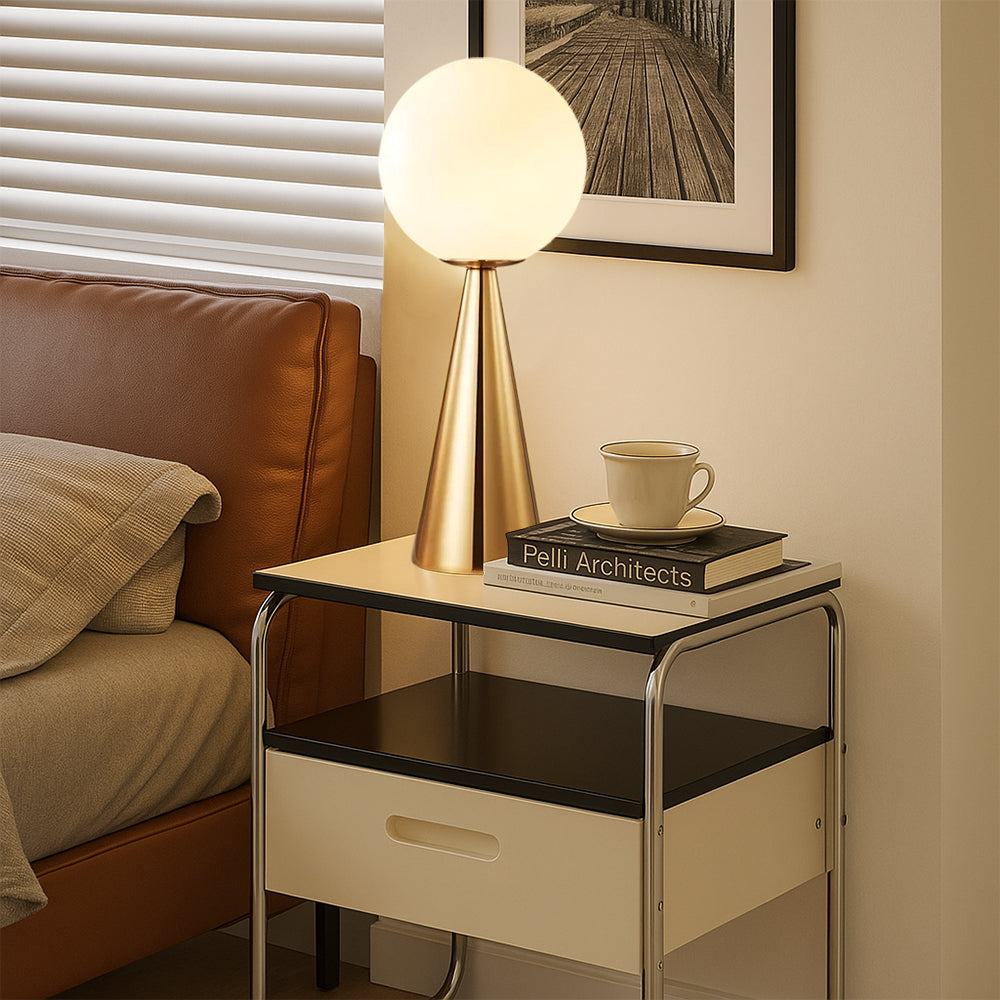 Tischlampe Glas Kugel | E14 | LED | Warmweiß