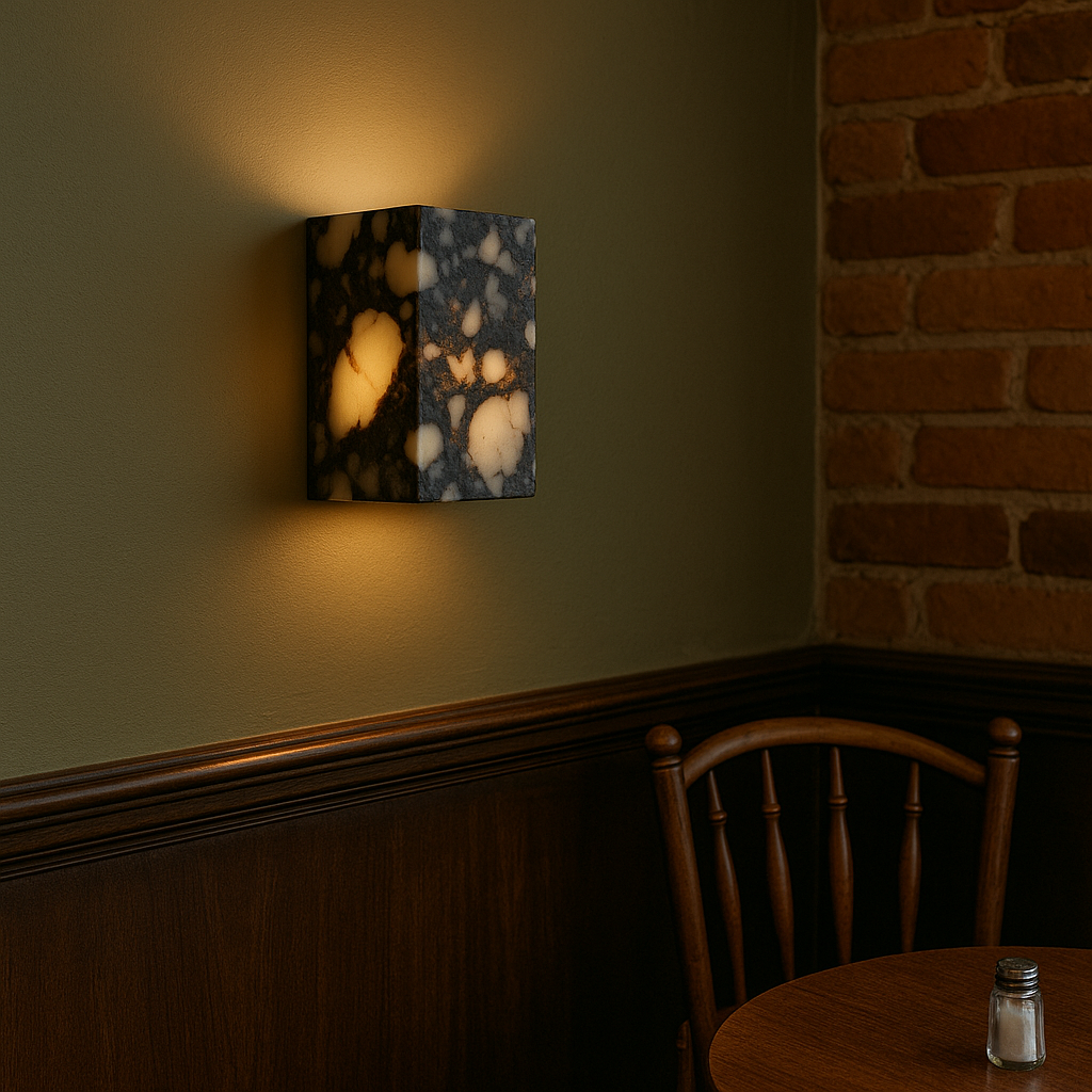 Wandleuchte Marmor Würfel | LED | Warmweiß | Modern