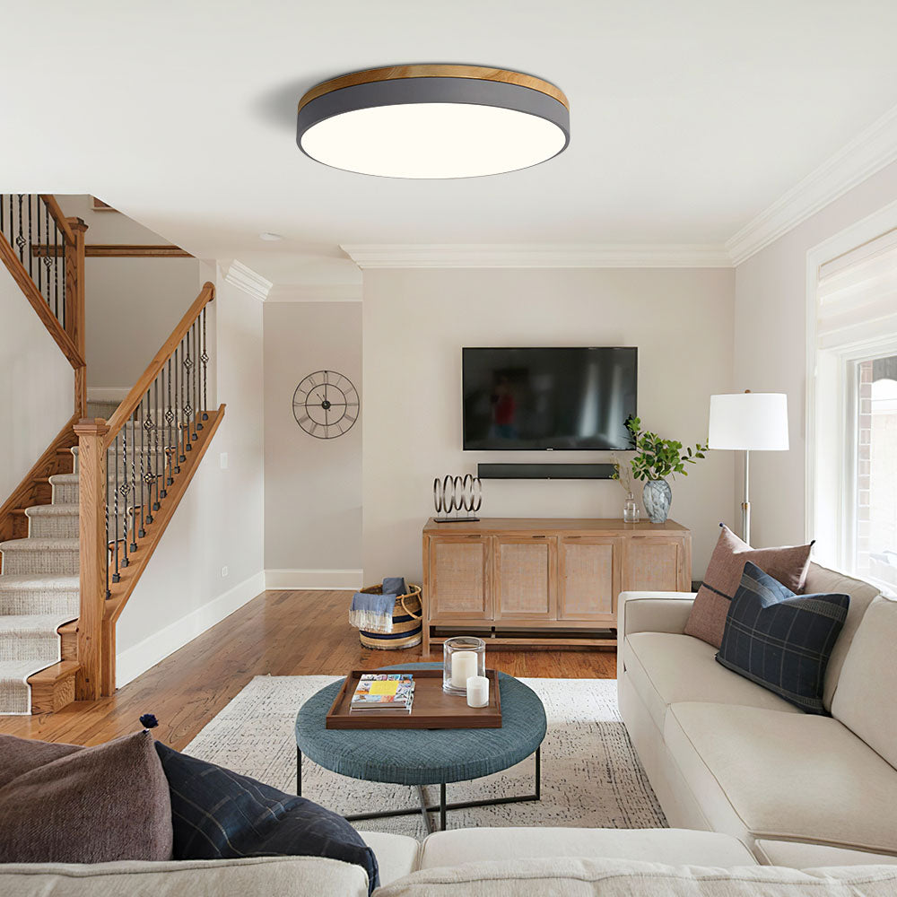 LED-Deckenlampe | Rund & Flach | Wohnzimmer & Schlafzimmer | Effiziente LEDs