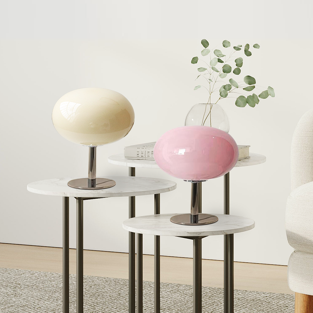 Bauhaus Tischlampe Glas | LED | 3 Lichtfarben | Modern