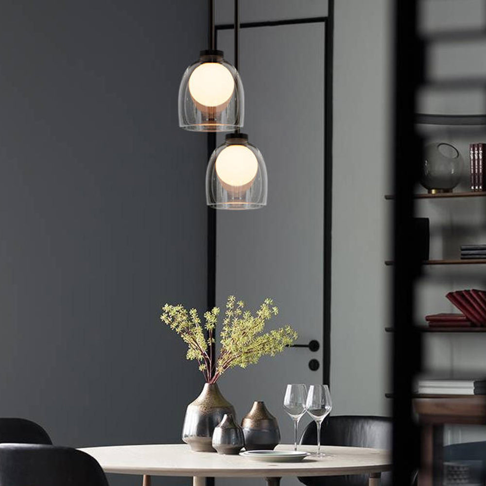 Glas-Pendelleuchte | Klarglas oder Rauchglas | G9 LED | Modernes Design