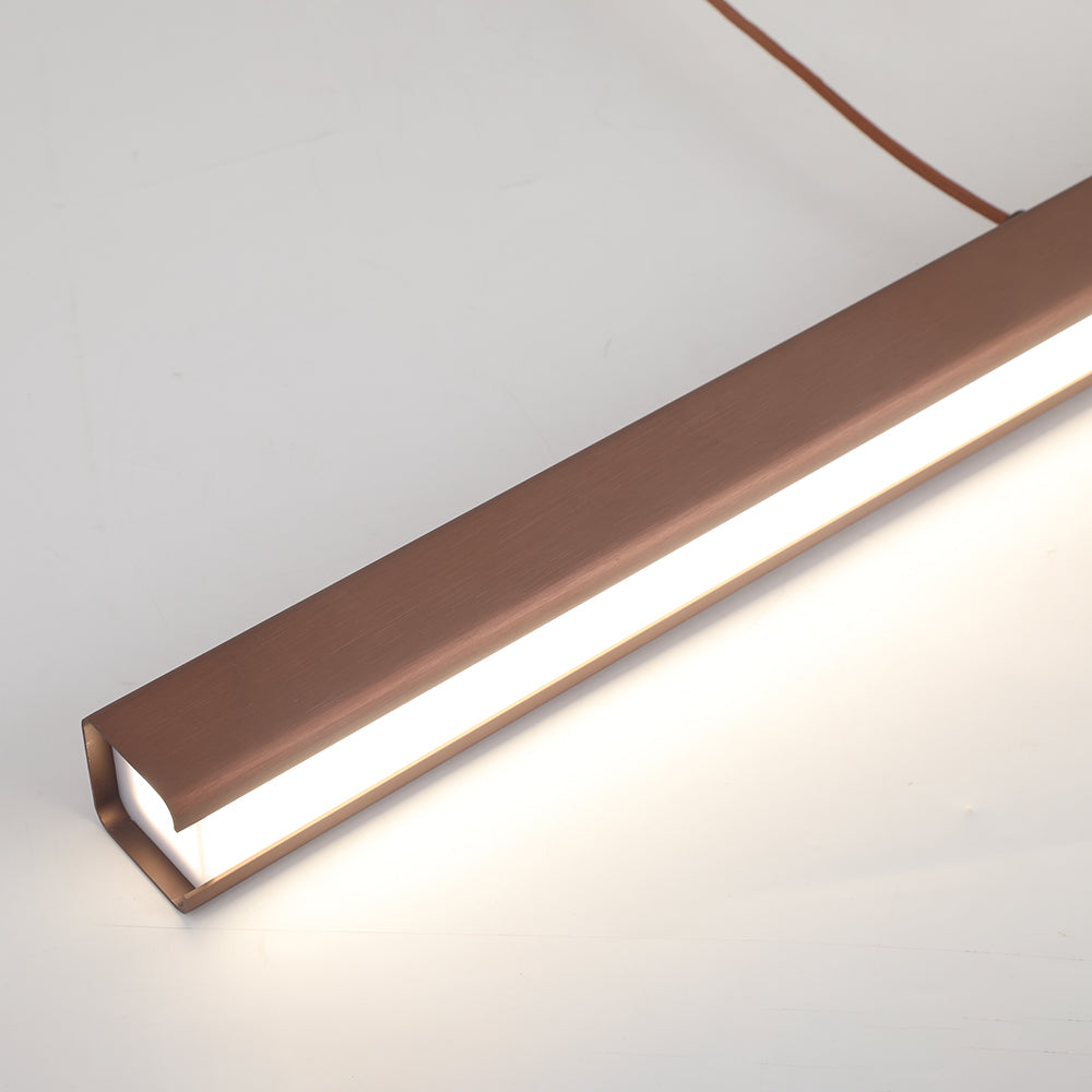 LED-Pendelleuchte | Linear & Modern | Schwarz/Braun | Esszimmer & Wohnzimmer