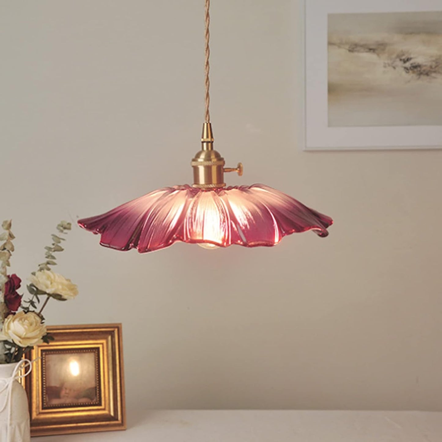 Pendelleuchte | Retro Glas | Esszimmer & Wohnbereich | Warmes Licht