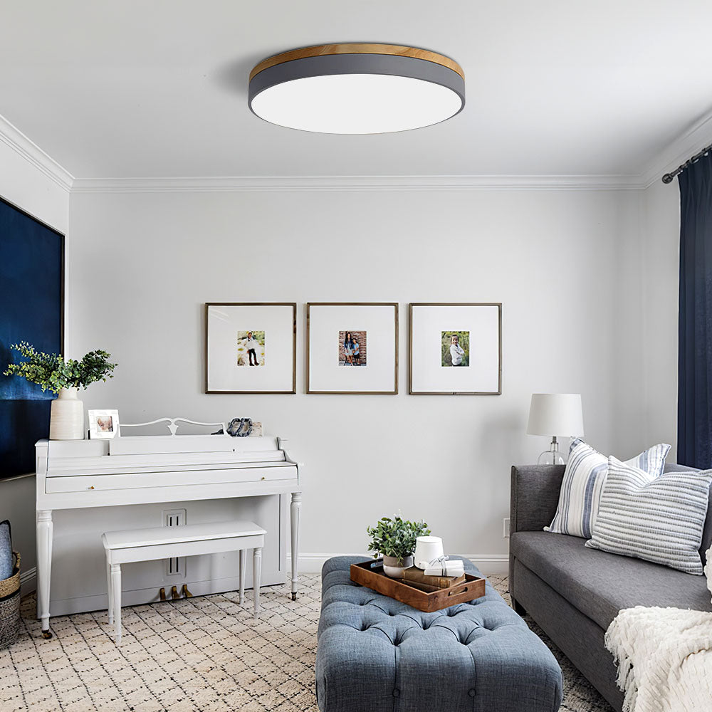 LED-Deckenlampe | Rund & Flach | Wohnzimmer & Schlafzimmer | Effiziente LEDs