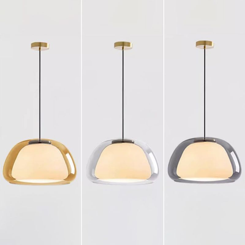 Pendelleuchte | Modernes Milchglas-Design | Höhenverstellbar | E27 Deckenbeleuchtung