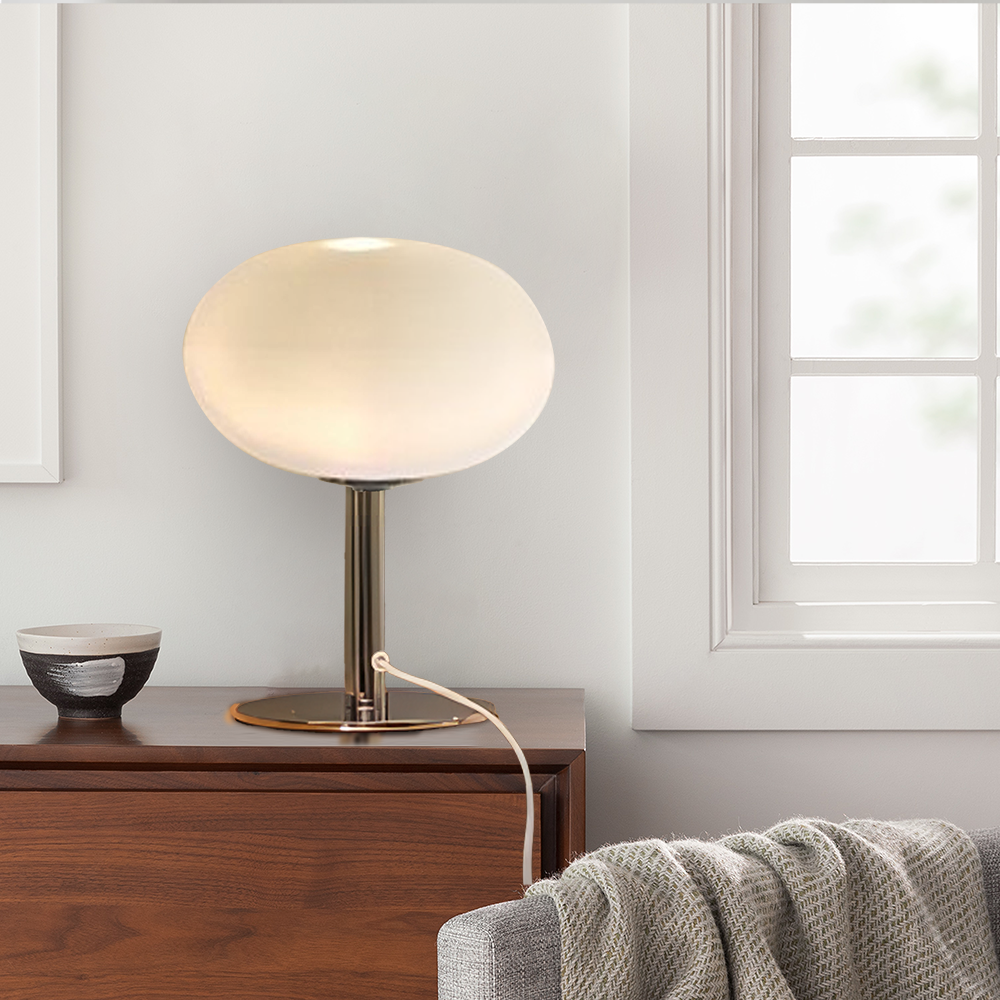 Bauhaus Tischlampe Glas | LED | 3 Lichtfarben | Modern