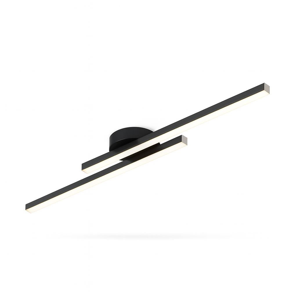 LED-Deckenlampe | Flach Aluminium | Wohnzimmer & Flur | Modernes Design