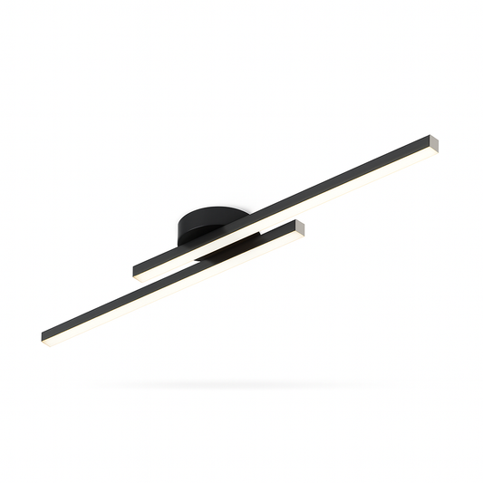 LED-Deckenlampe | Flach Aluminium | Wohnzimmer & Flur | Modernes Design