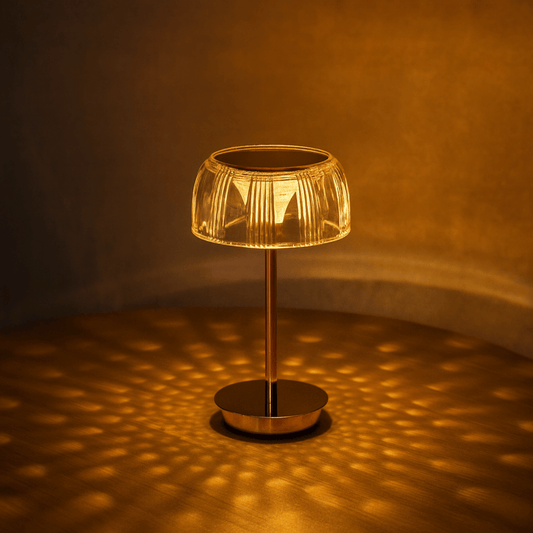 LED-Tischlampe Geriffelt | Wiederaufladbar | Touch | 3 Lichtfarben