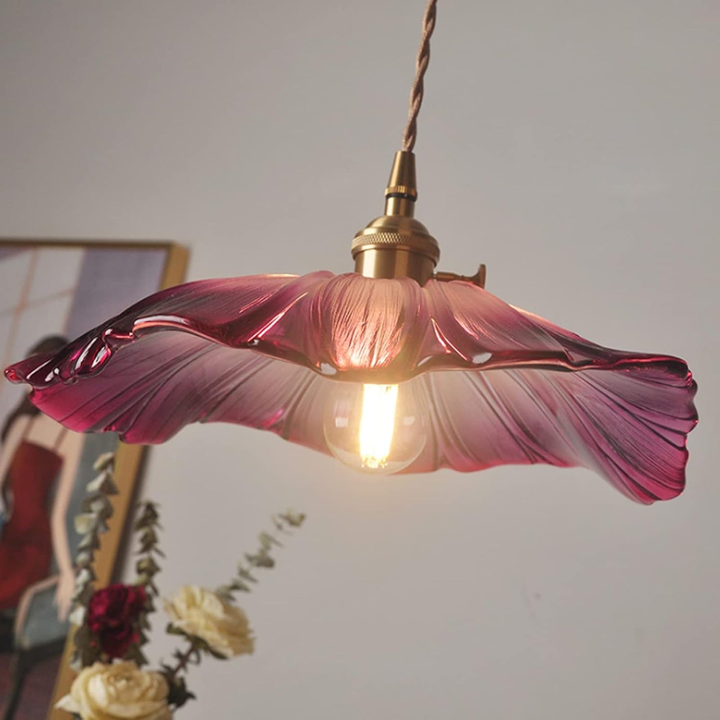 Pendelleuchte | Retro Glas | Esszimmer & Wohnbereich | Warmes Licht