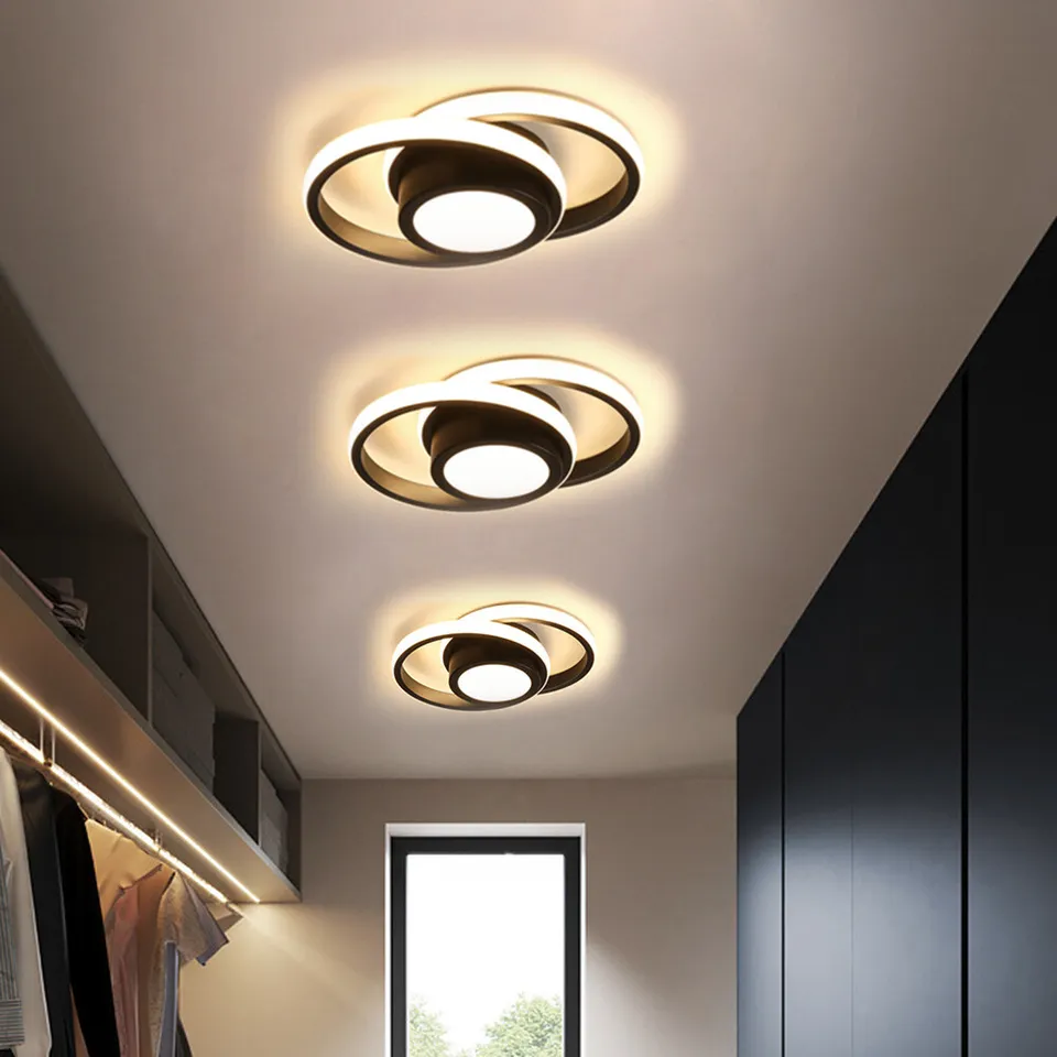 LED Deckenlampe Wohnzimmer | 2 Ringe | Flach | Modern