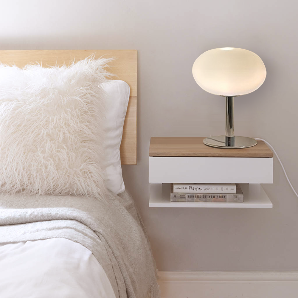 Bauhaus Tischlampe Glas | LED | 3 Lichtfarben | Modern
