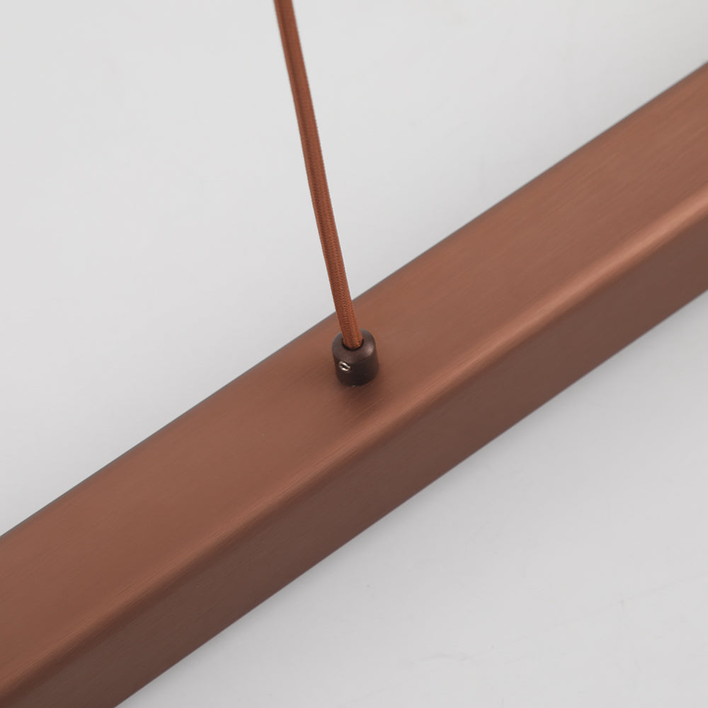 LED-Pendelleuchte | Linear & Modern | Schwarz/Braun | Esszimmer & Wohnzimmer