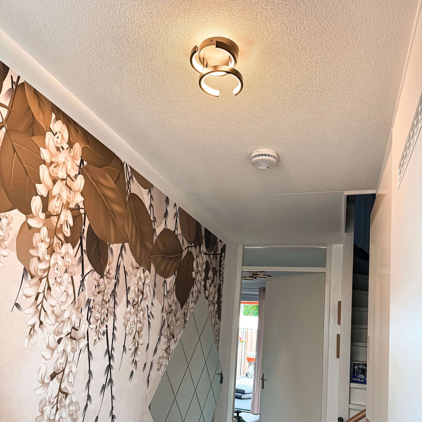 Moderne LED-Deckenleuchte | Schwarz & Gold | Wohnzimmer & Esszimmer