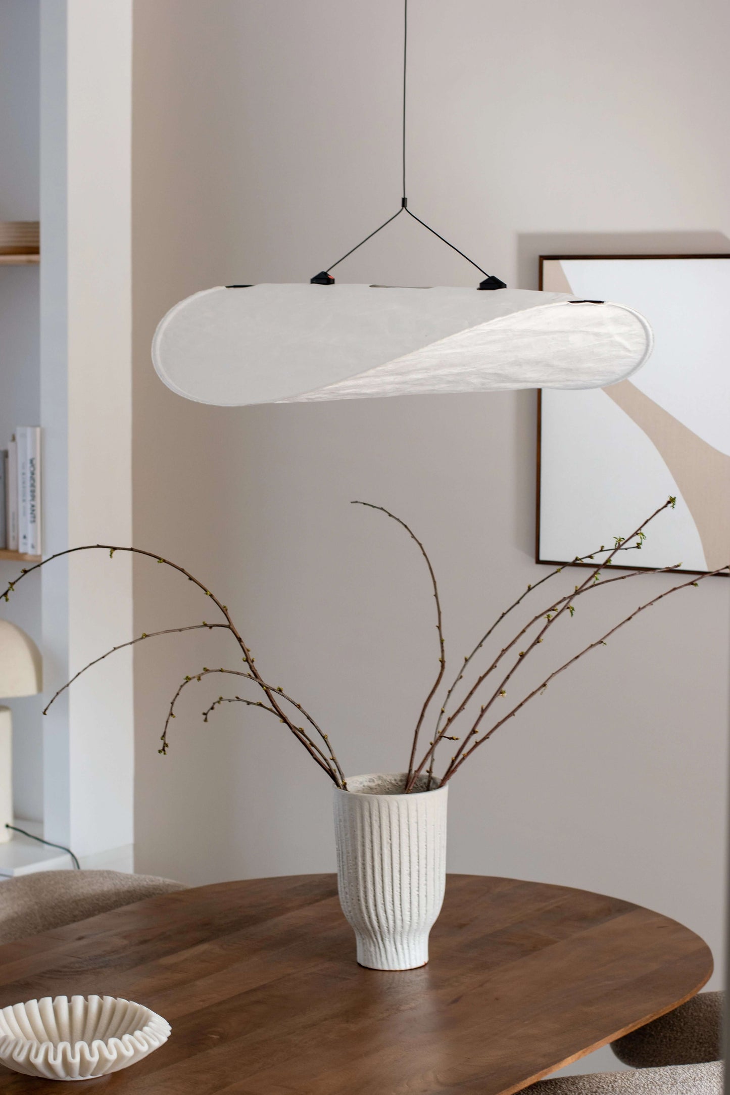 Pendelleuchte | Wabi Sabi & Japandi | Warmweißes Licht | Schlafzimmer & Wohnzimmer