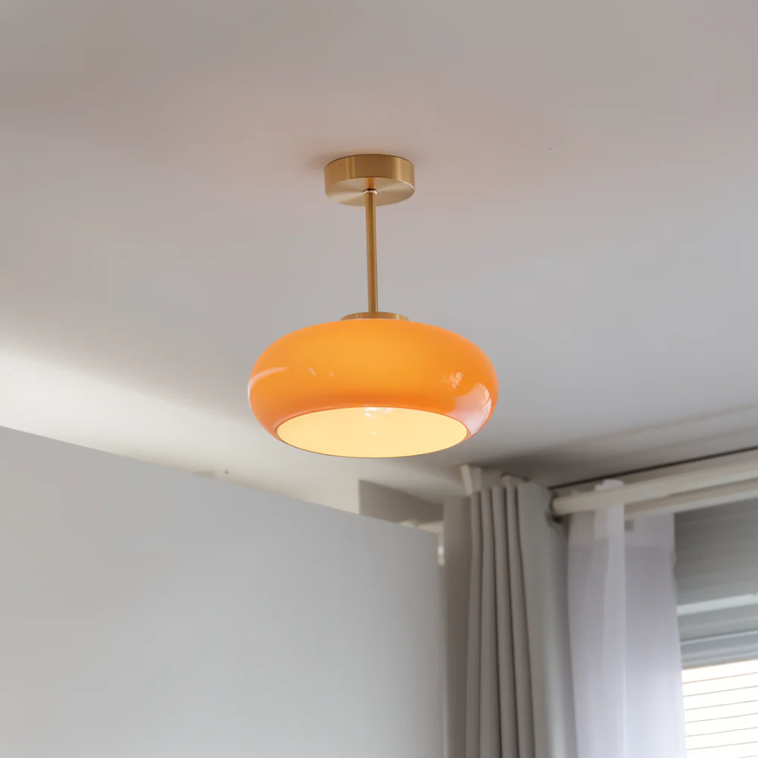 Vintage Glas-Deckenleuchte | Integrierte LED | Wohnzimmer & Esszimmer