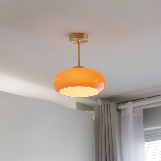 Vintage Glas-Deckenleuchte | Integrierte LED | Wohnzimmer & Esszimmer