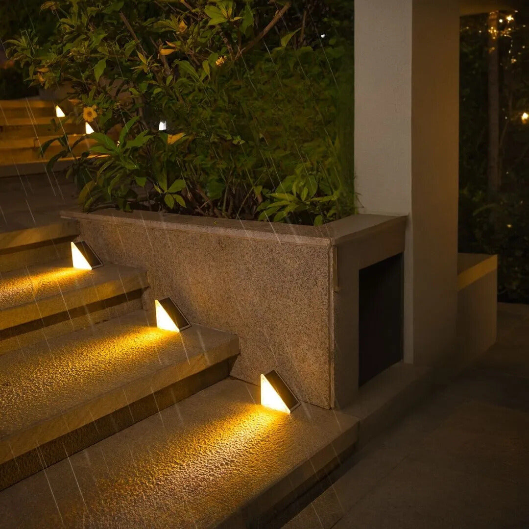 Solar-Stufenleuchte Dreieck | LED 3000K | Automatik | IP Outdoor