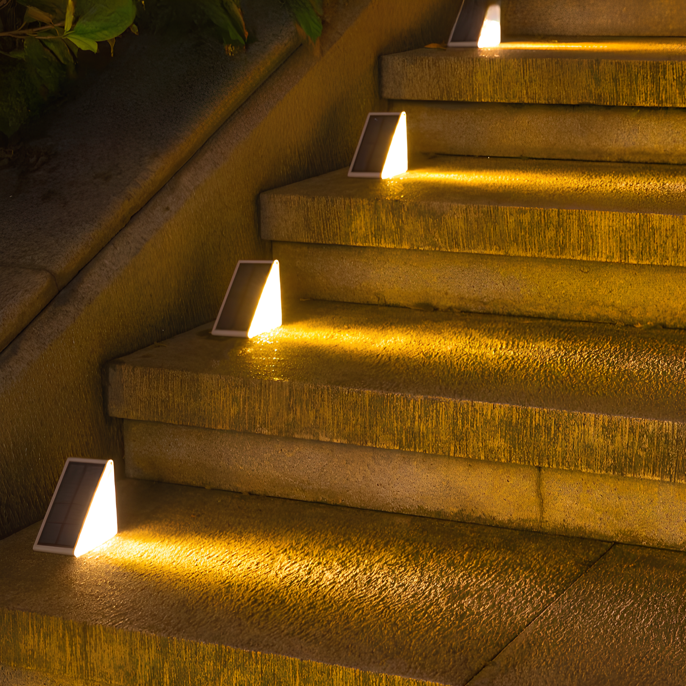 Solar-Stufenleuchte Dreieck | LED 3000K | Automatik | IP Outdoor