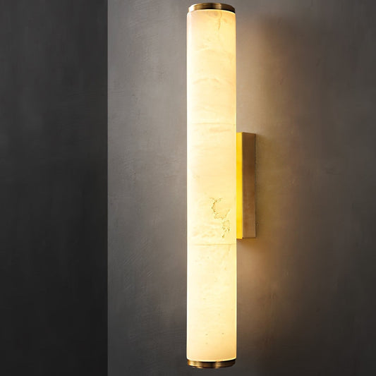 LED-Wandleuchte | Spanischer Marmor-Effekt & Kupfer-Akzente | Warmweißes Licht