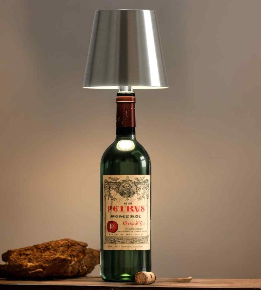 Design‑Lampe Flaschenform | Innen & Außen | LED Ambientelicht