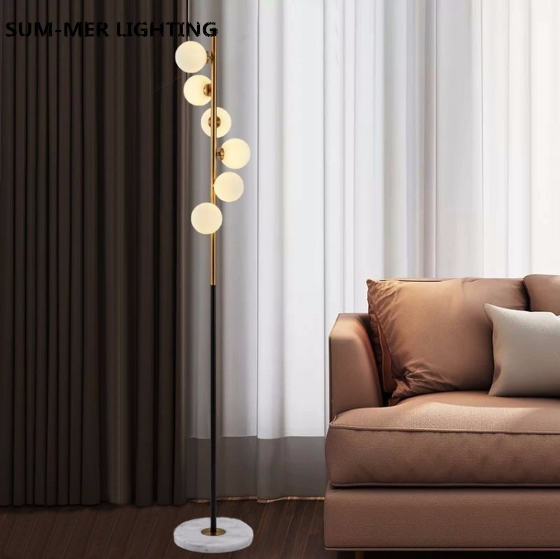 Glas-Stehlampe | Nordic Stil | G9 LED-Licht | Warmweiß / Neutral