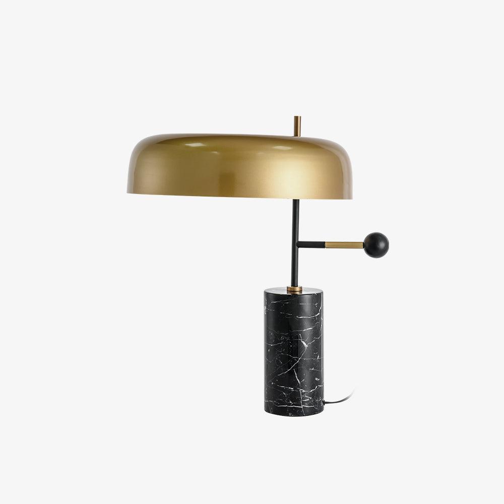 Tischlampe Marmor Metall | E27 | Goldschirm | Modern