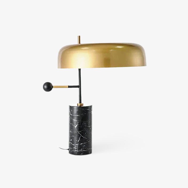 Tischlampe Marmor Metall | E27 | Goldschirm | Modern