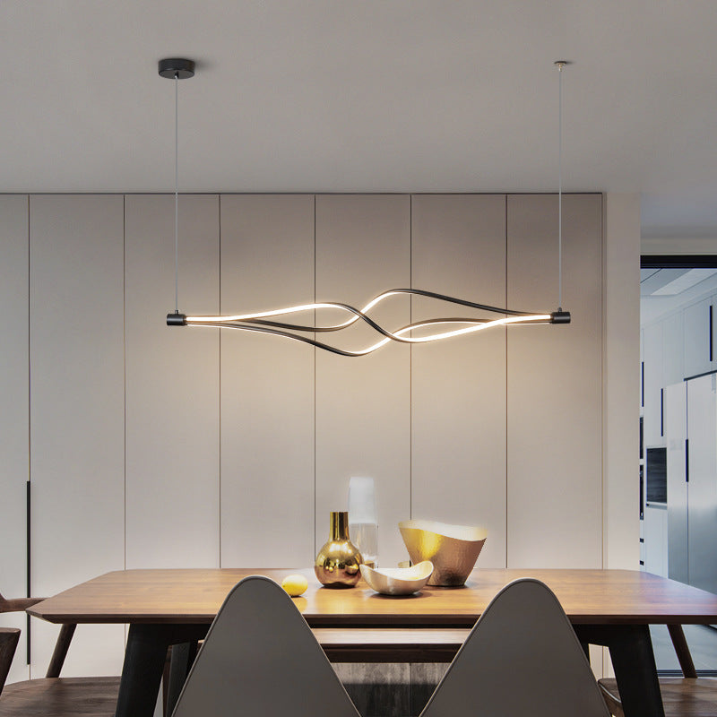 Pendelleuchte Linear Schwarz | LED | Warmweiß | Modern