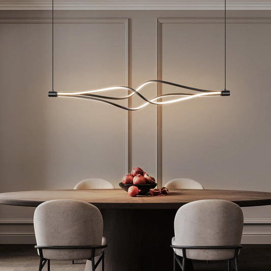 Pendelleuchte Linear Schwarz | LED | Warmweiß | Modern
