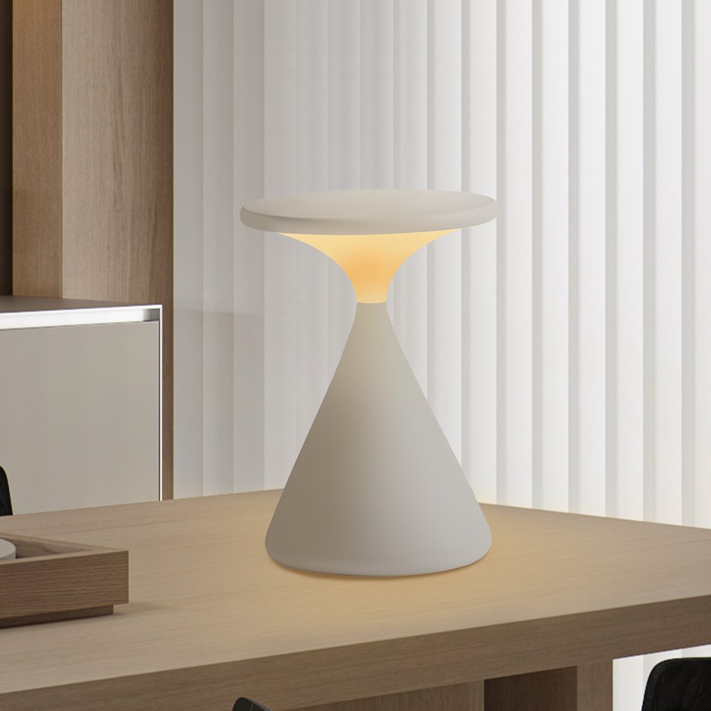 Kabellose Tischlampe | Hourglass-Design | USB-LED | Warmweißes Licht