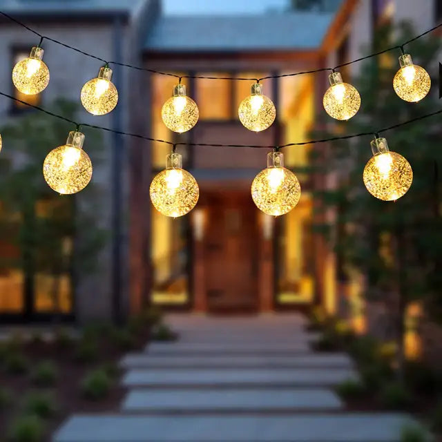 Solar-Lichterkette Kugeln | LED Außen | Automatik | Garten & Balkon