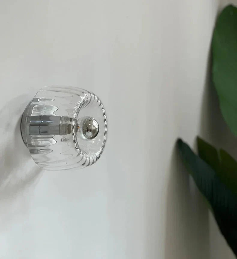 Wandleuchte | Nordischer Bauhaus Stil | Glas & Metall | E14 Akzentbeleuchtung