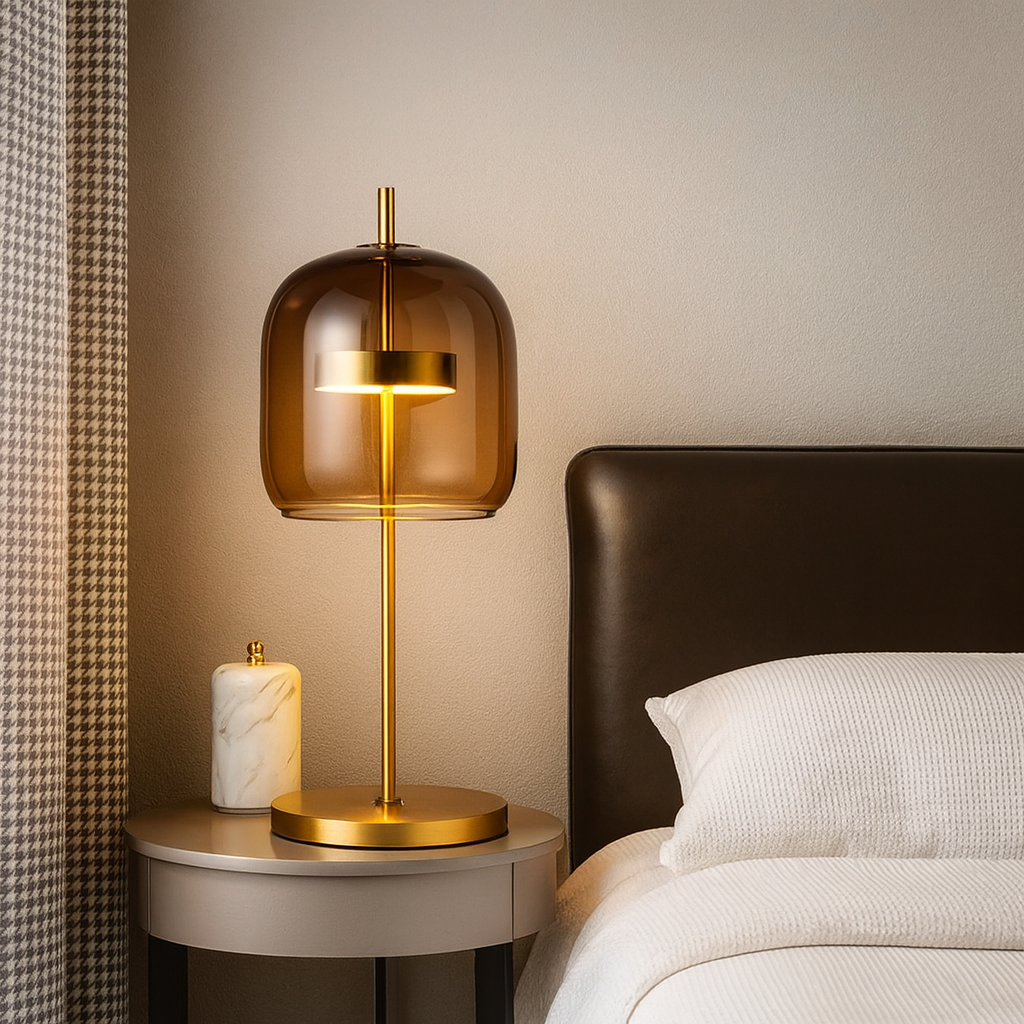 LED-Tischlampe Glas Kugel | Gold | Modern | Indoor