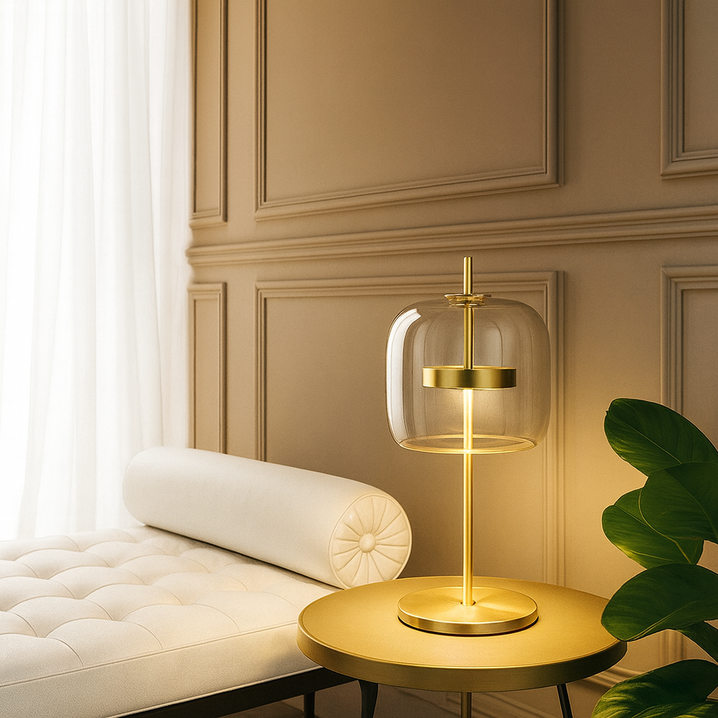 LED-Tischlampe Glas Kugel | Gold | Modern | Indoor