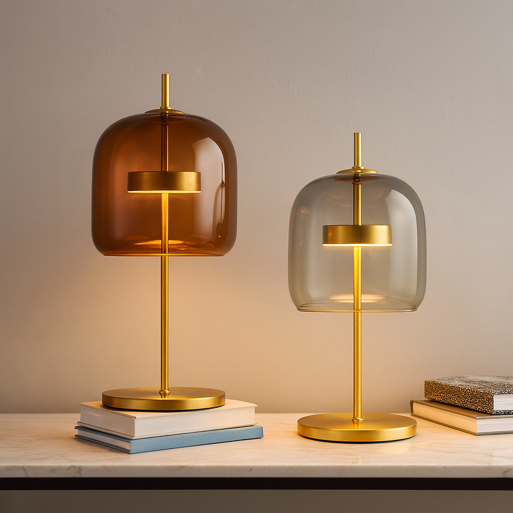 LED-Tischlampe Glas Kugel | Gold | Modern | Indoor