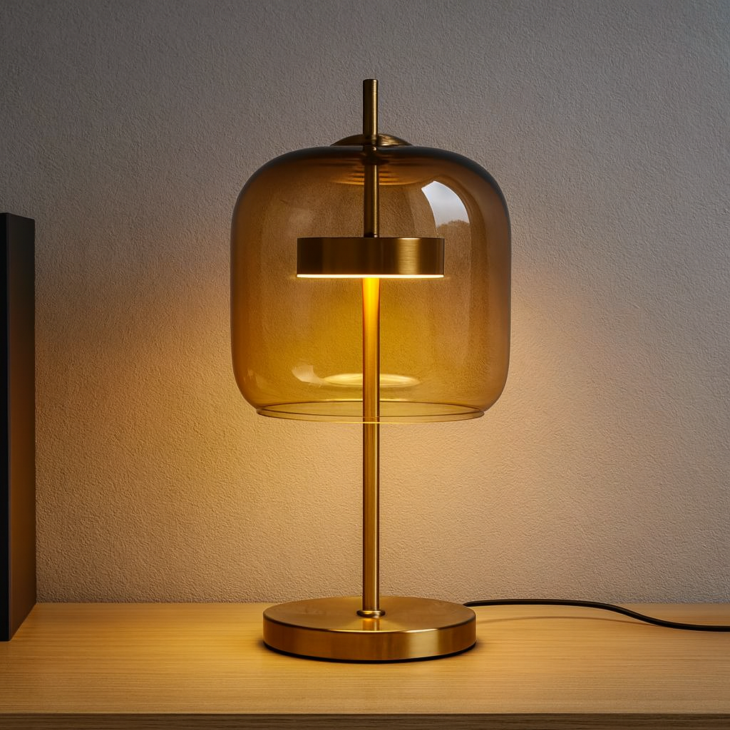 LED-Tischlampe Glas Kugel | Gold | Modern | Indoor