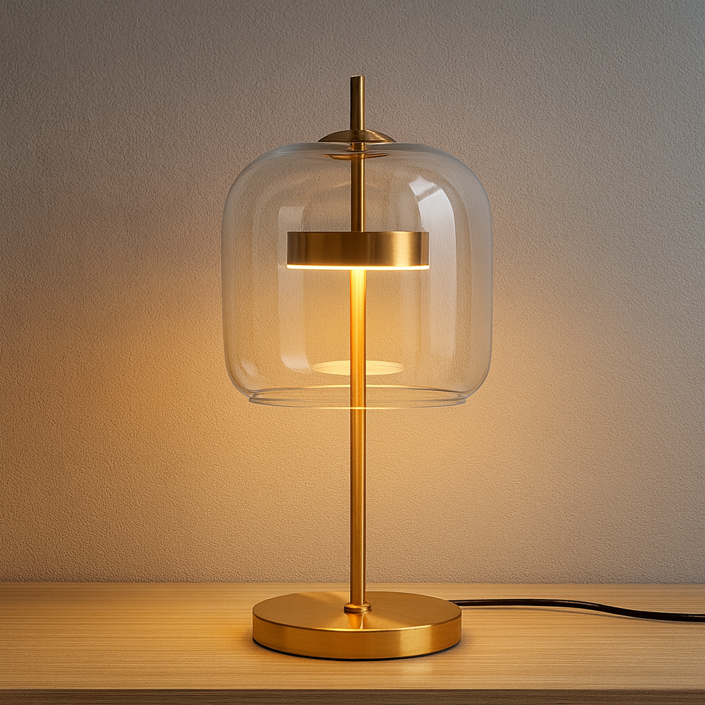 LED-Tischlampe Glas Kugel | Gold | Modern | Indoor