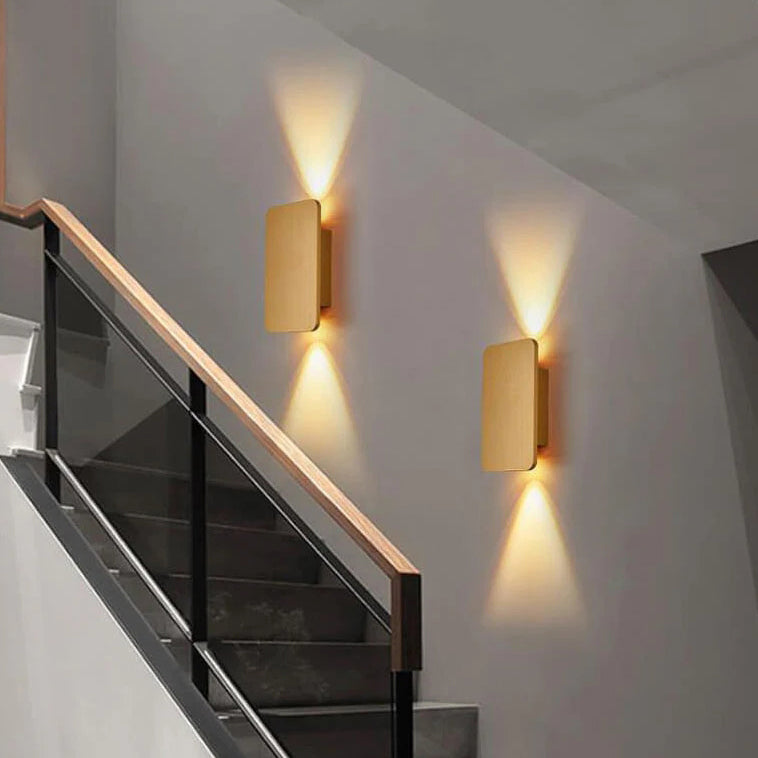 LED-Wandleuchte | Rechteckiges Nordisches Minimaldesign | 2-Flammig